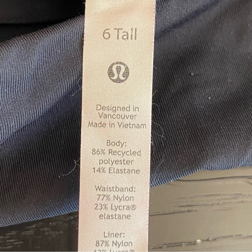 Lululemon Black 15" Pace Rival Skirt 4-Way Stretch Skort Golf Tennis Sz 6 Tall - Picture 5 of 8